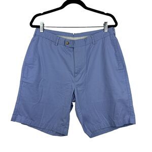 Peter Millar Mens Chino Shorts SZ 34 Blue Coastal Preppy Nautical Maritime Golf